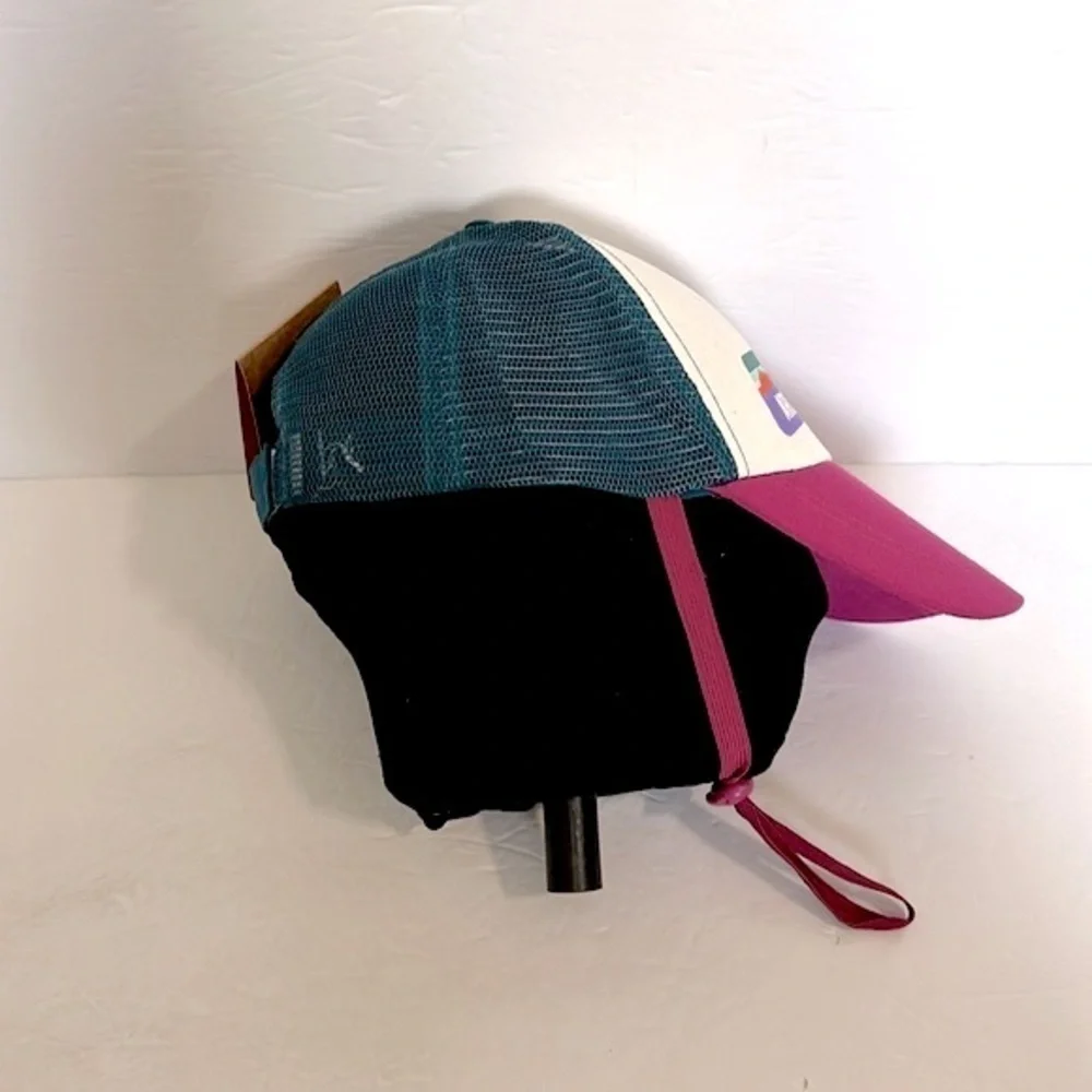 Arcadia Trail logo dog trucker hat girl pink and blue XL/XXL